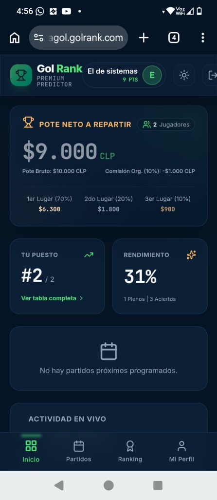 GolRank App Pote